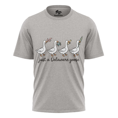 Delaware Goose Comfort Colors Tee | Whimsical Bird Graphic Shirt