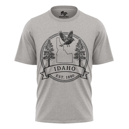 Idaho Est 1890 T-Shirt Mountain Bluebird & White Pine