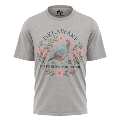 Delaware Blue Hen & Peach Blossom Tee