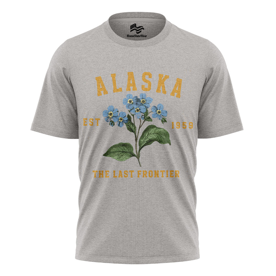 Alaska Forget-Me-Not T-Shirt, Vintage Floral State Tee