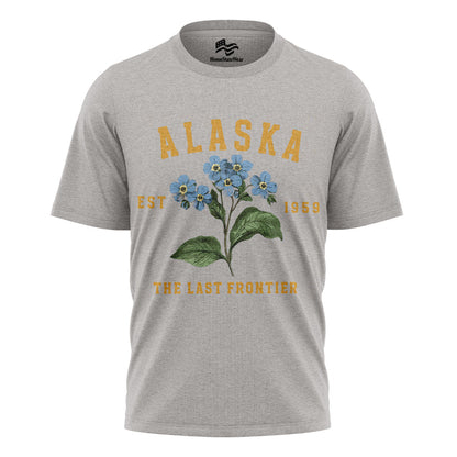 Alaska Forget-Me-Not T-Shirt, Vintage Floral State Tee