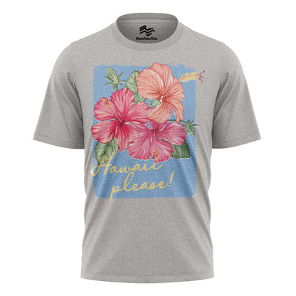 Hawaii Please Hibiscus Comfort Colors Tee | Tropical Vacation Shirt