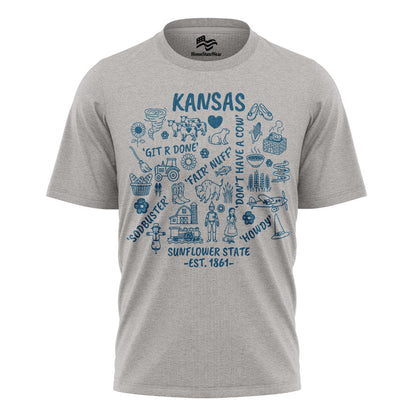 Kansas Sunflower State Tee | Midwest Farm Life Shirt