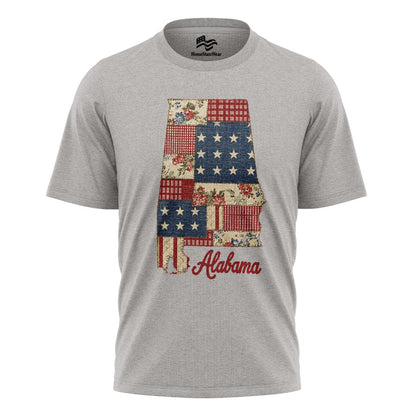 Patriotic Alabama Patchwork T-Shirt