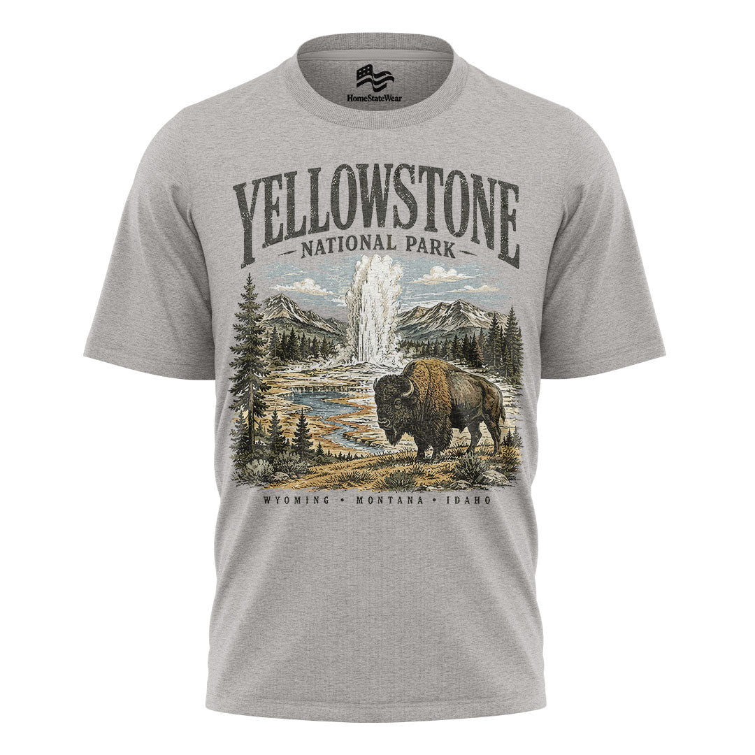 Yellowstone Bison Comfort Colors Retro National Park Shirt
