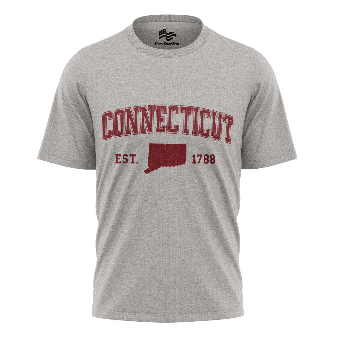 Connecticut Varsity Style Tee | Campus Inspired State Pride Shirt