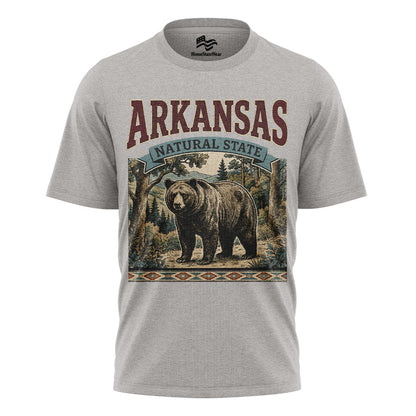 Arkansas Bear Graphic Tee | Vintage Forest Souvenir Shirt