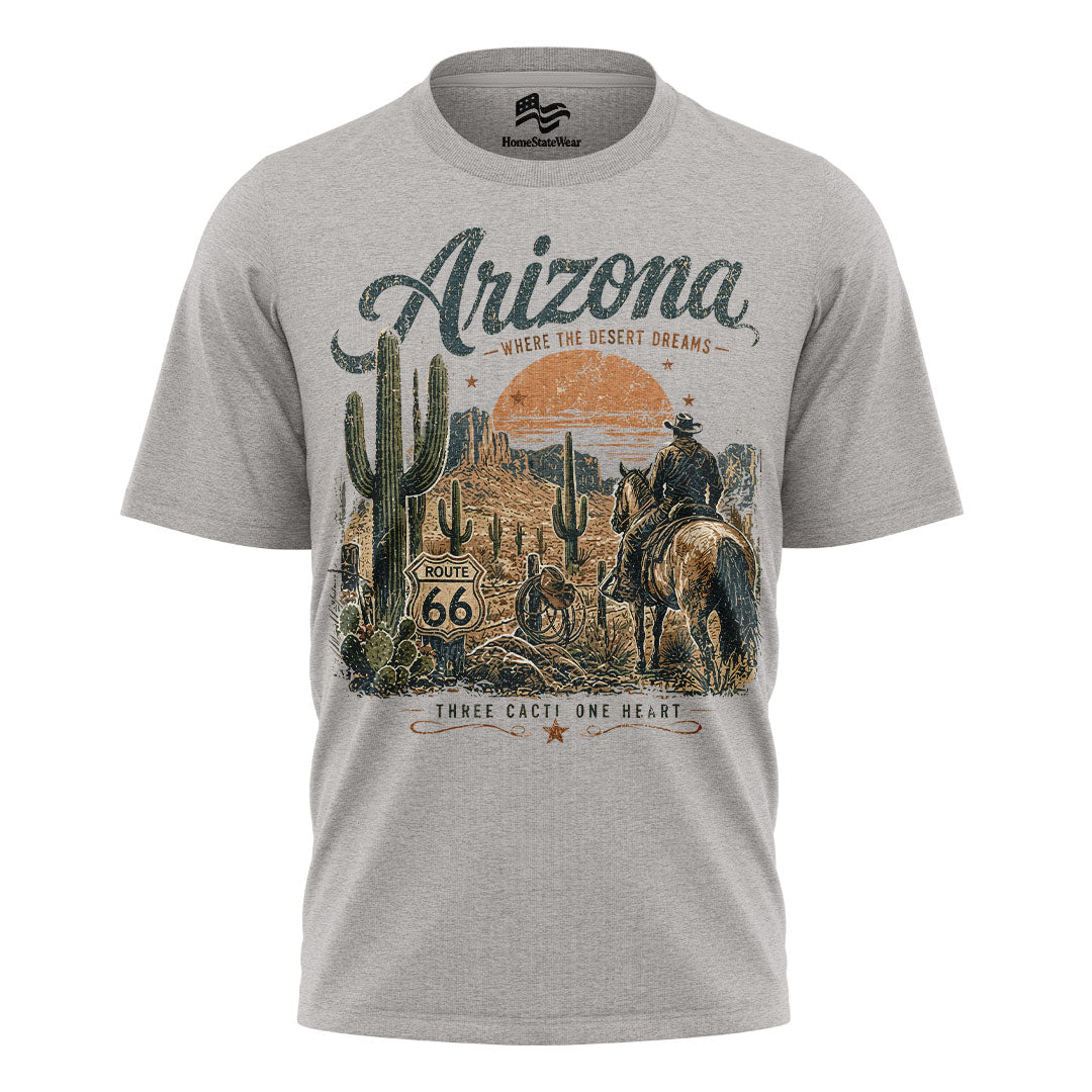 Arizona Cowboy Graphic Tee | Vintage Desert Cactus Shirt