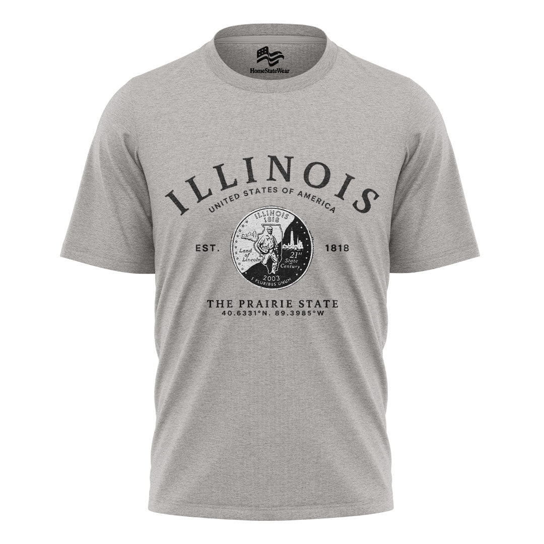 Illinois Quarter T-Shirt | Land of Lincoln Souvenir Tee