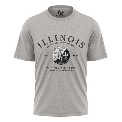 Illinois Quarter T-Shirt | Land of Lincoln Souvenir Tee