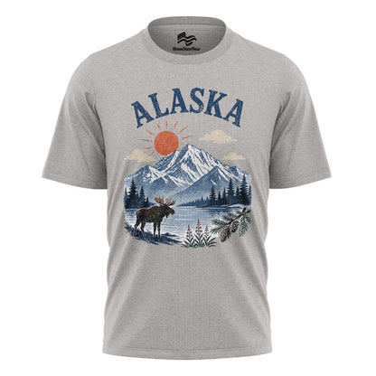 Alaska Moose T-Shirt, Mountain Travel Nature Lover Tee