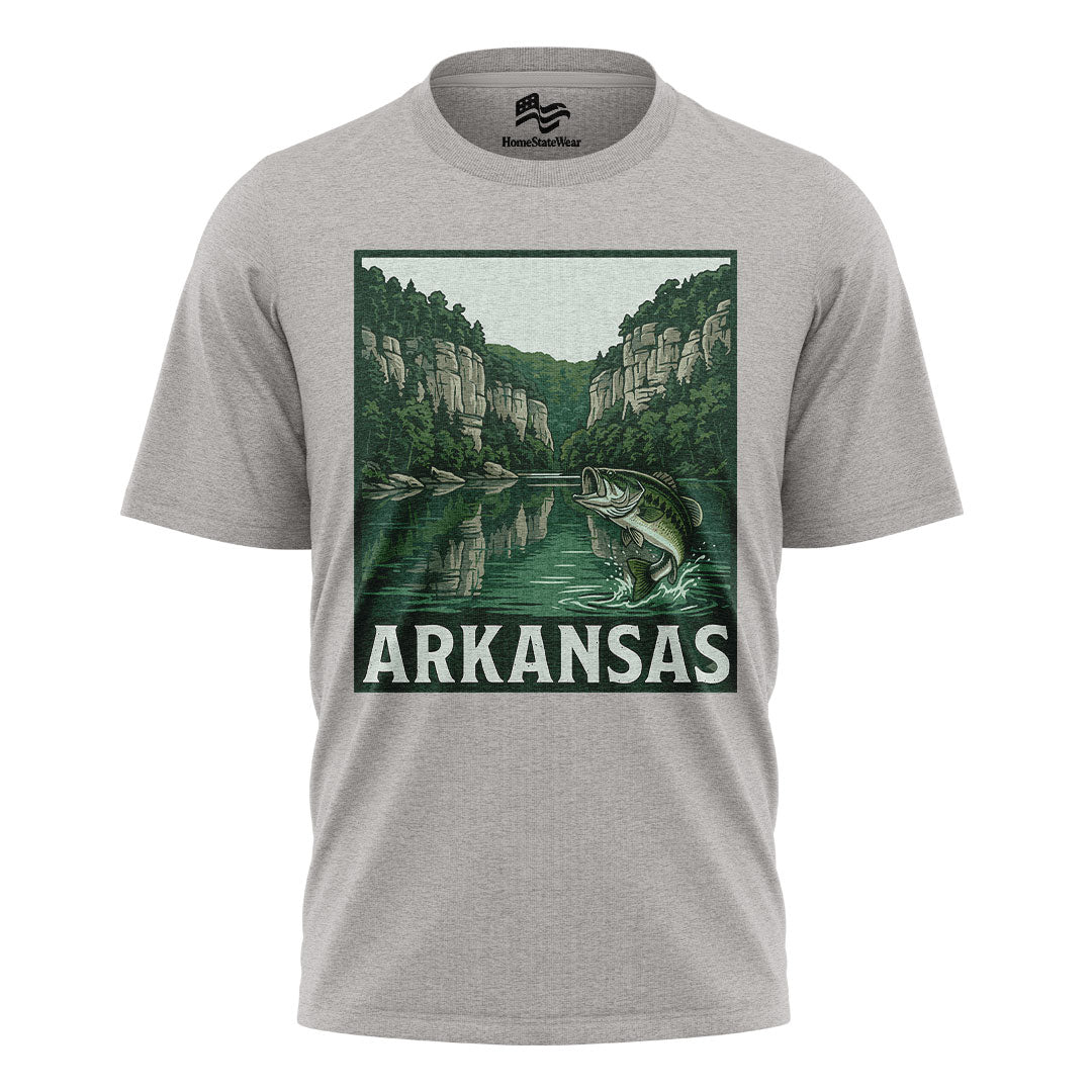 Arkansas Bass Fishing Tee | Natural State Outdoors Shirt