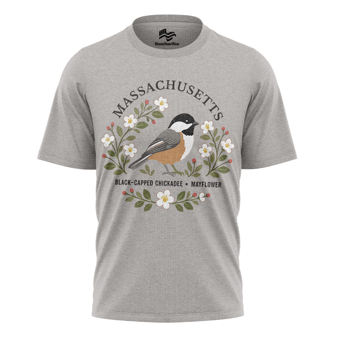 Massachusetts Chickadee T-Shirt | Mayflower Nature Gift Tee