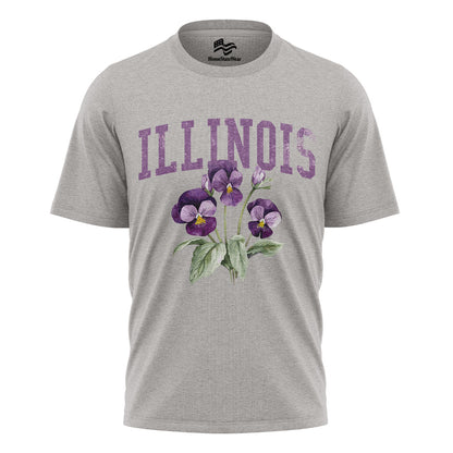 Illinois Violet Comfort Colors Tee | State Flower Gift Shirt