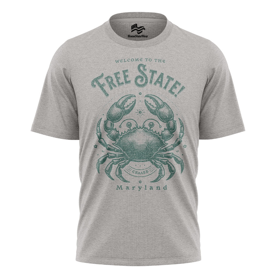 Welcome to Maryland T-Shirt | Free State Crab Tee