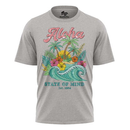 Hawaii Aloha State of Mind Retro Tropical Beach Shirt