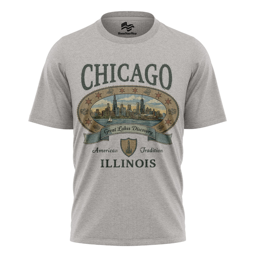 Retro Chicago T-Shirt | 90s Illinois Travel Tee