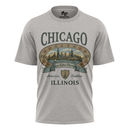 Retro Chicago T-Shirt | 90s Illinois Travel Tee