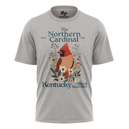 Kentucky Northern Cardinal Tee | Vintage Floral Bird Shirt