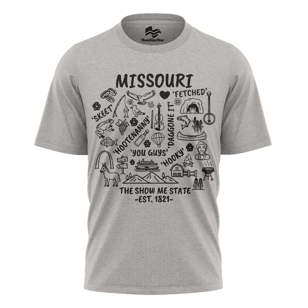 Show Me State Missouri T-Shirt, Midwest Slang Ozark Culture Tee