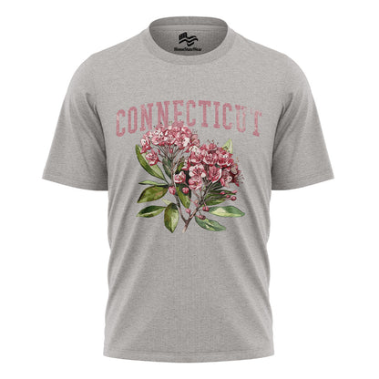 Connecticut Mountain Laurel Comfort Colors Tee | Botanical Flower Shirt