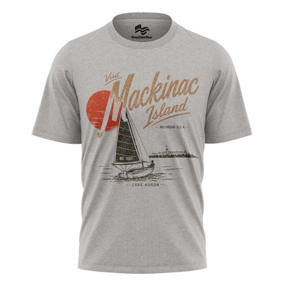 Mackinac Island Michigan Tee | Lake Huron Sailboat Shirt
