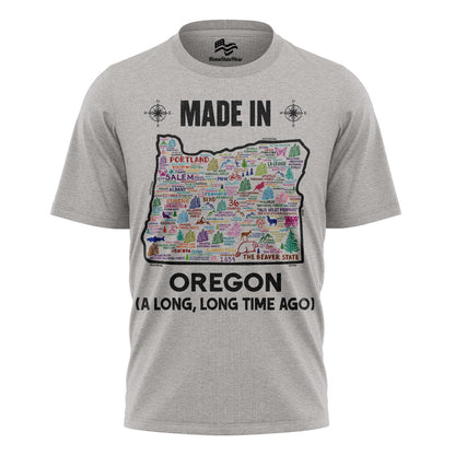 Made In Oregon T-Shirt, Beaver State Map Pride Tee