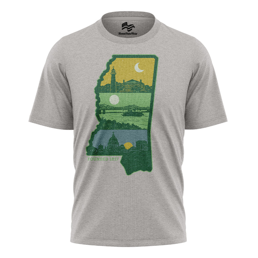 Layers of Mississippi T-Shirt, Vintage Magnolia State Graphic Tee