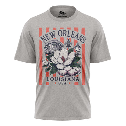 Louisiana Shirt Vintage Bayou Graphic Tee Southern Style T Shirt Swamp Nature Travel Souvenir Cajun Aesthetic Casual Outfit Style Trend