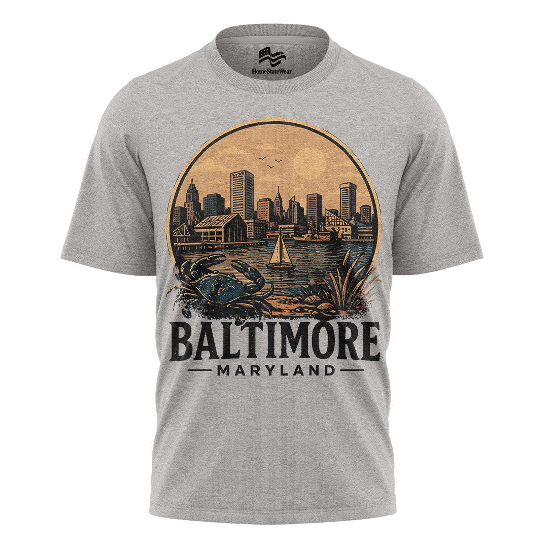 Baltimore Comfort Colors 1717 Tee | Inner Harbor Crab Shirt