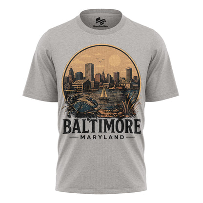 Baltimore Comfort Colors 1717 Tee | Inner Harbor Crab Shirt