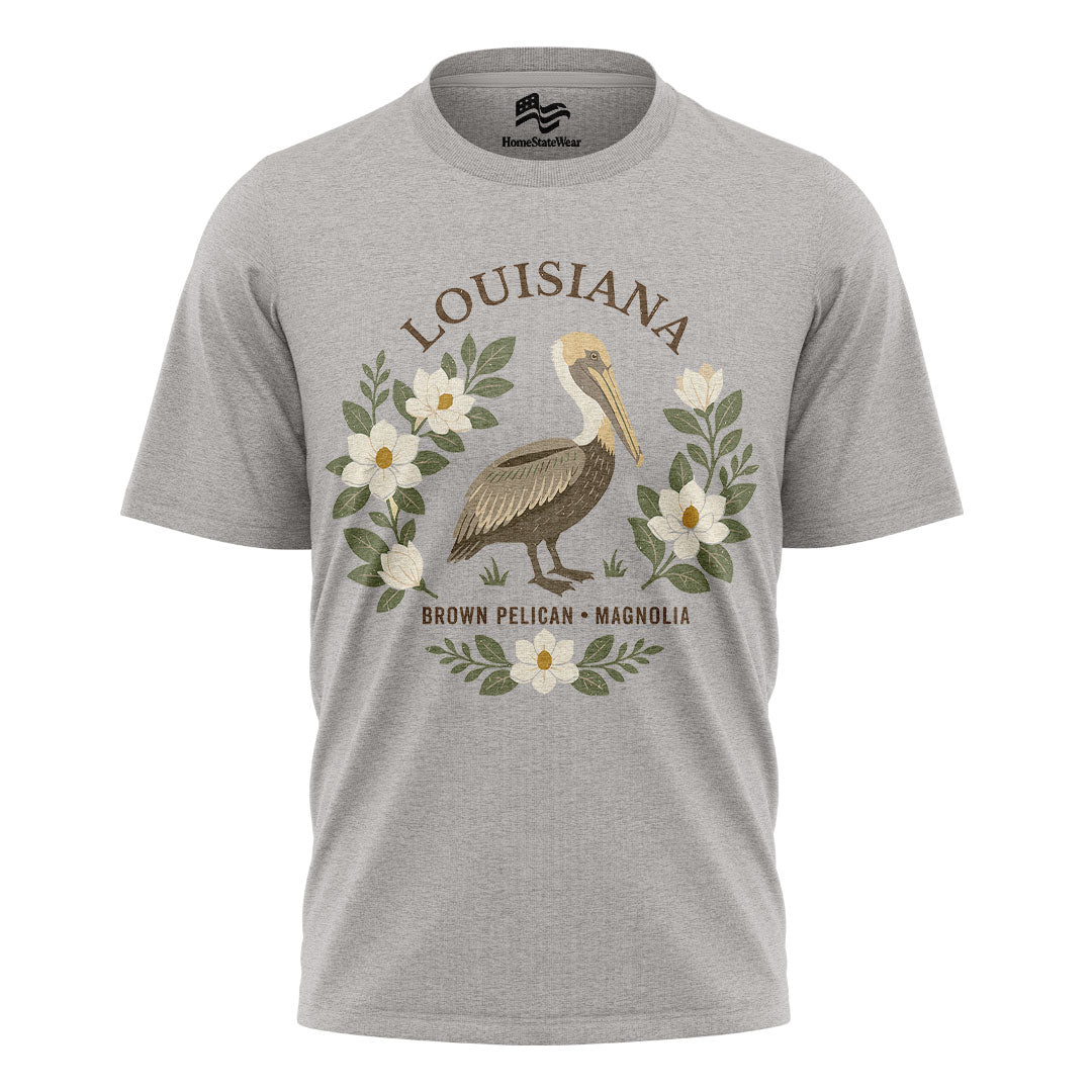 Louisiana Brown Pelican Tee | Magnolia Nature Gift Shirt