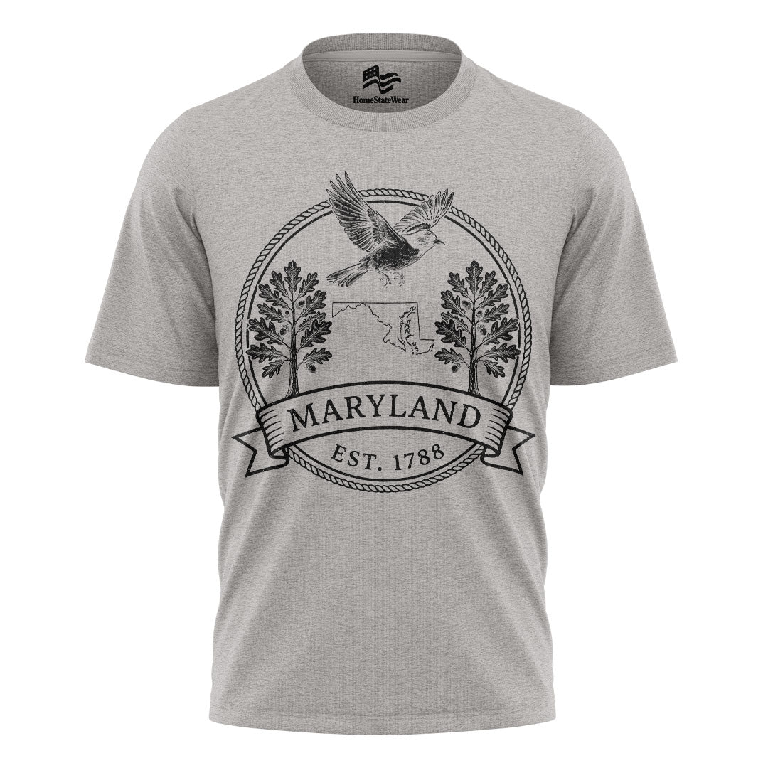 Maryland Est 1788 T-Shirt | Oriole White Oak Souvenir Tee