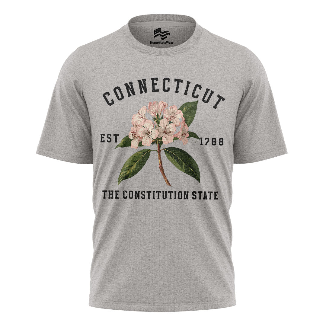 Connecticut Mountain Laurel Flower Tee | Vintage State Floral Shirt
