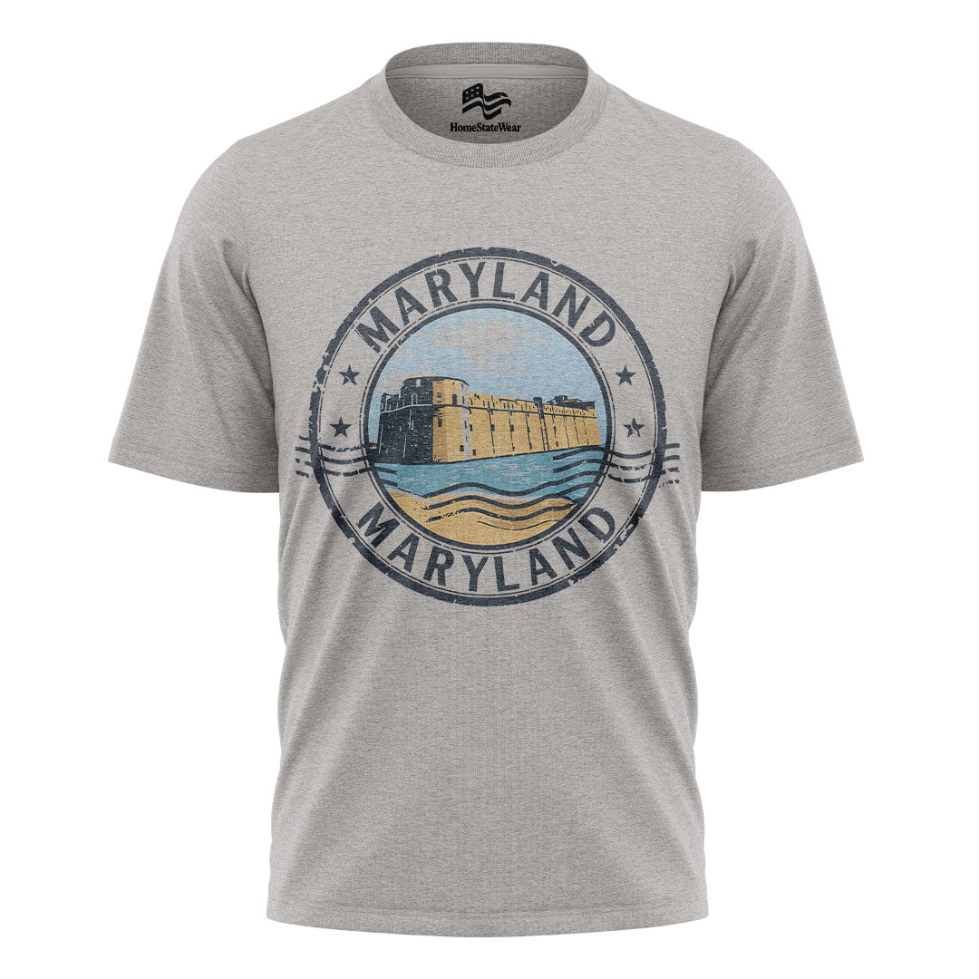 Maryland Coastal T-Shirt | Lighthouse Crab Flower Tee