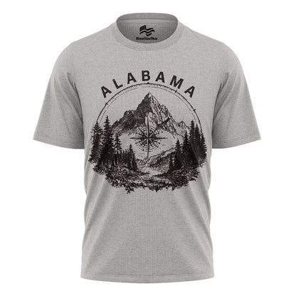 Vintage Alabama Mountain T-Shirt, Compass Graphic Adventure Tee