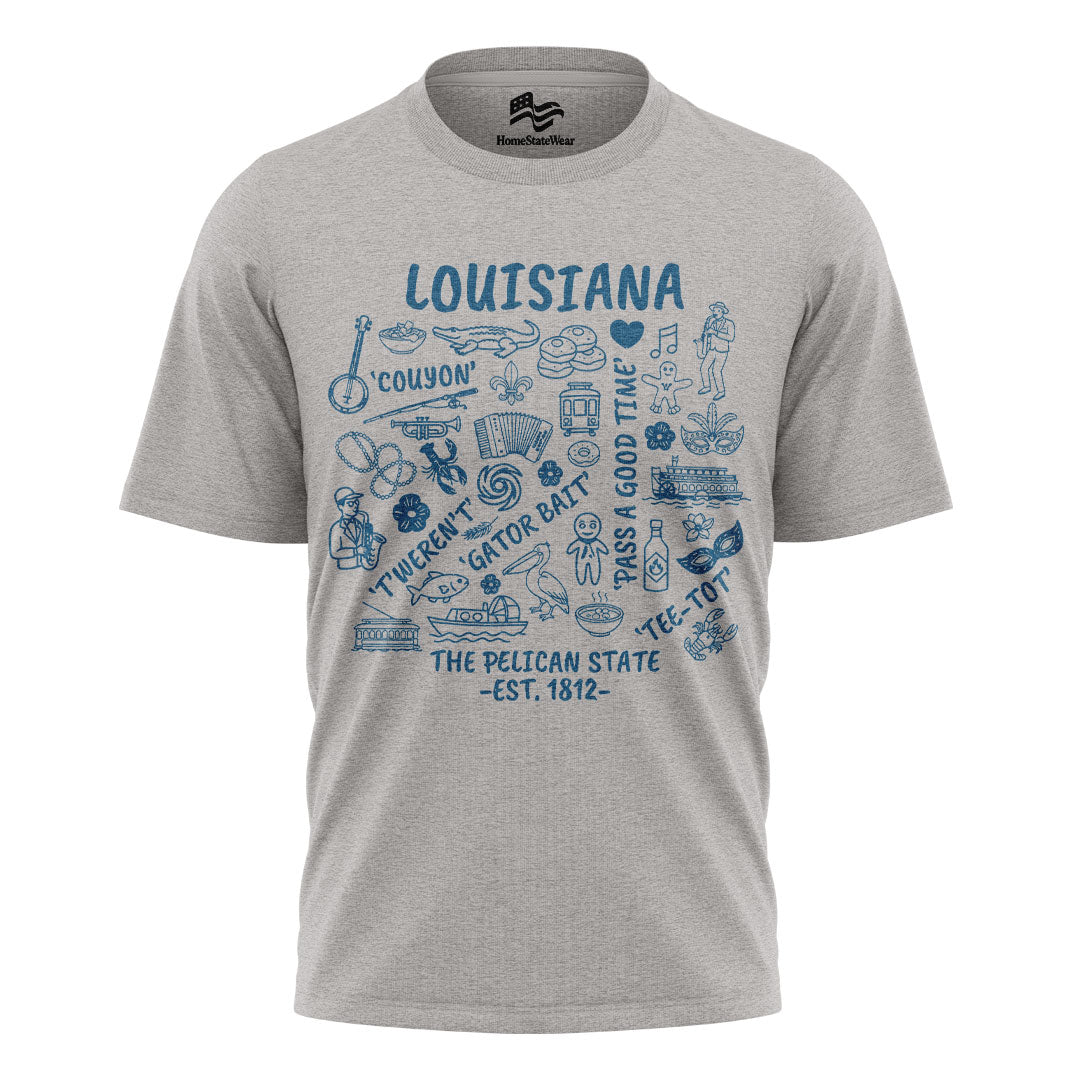 Louisiana Pelican State Tee | Cajun Bayou Graphic Shirt