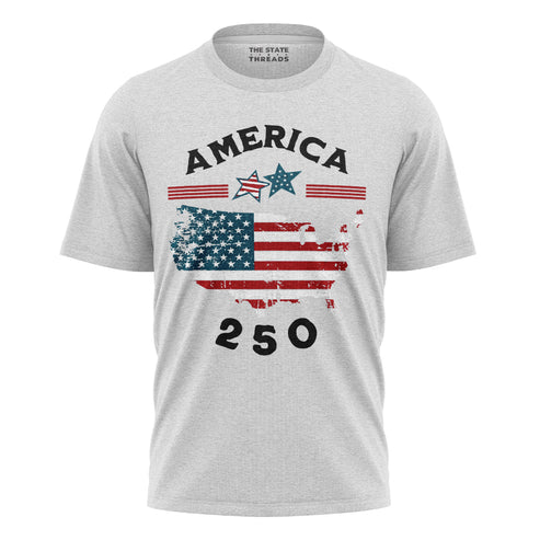 America 250 Years USA Map Flag Shirt