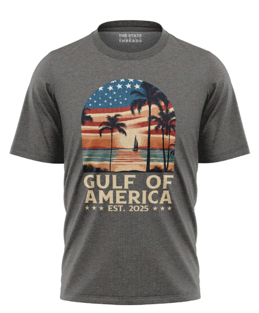 Gulf of America Retro Sunset Patriotic Shirt