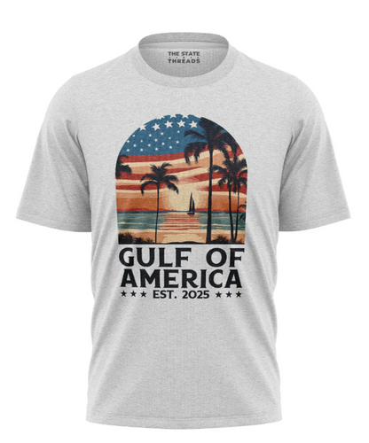 Gulf of America Retro Sunset Patriotic Shirt
