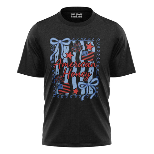 American Honey Flag Bows Patriotic Shirt