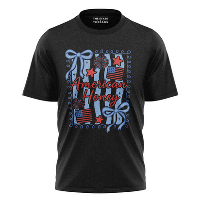 American Honey Flag Bows Patriotic Shirt