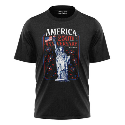 America 250 Statue Fireworks Shirt