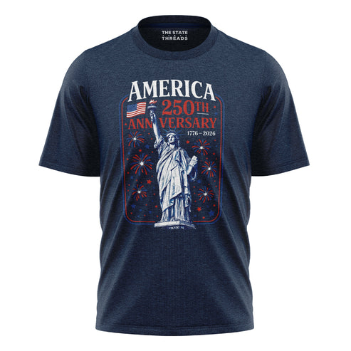 America 250 Statue Fireworks Shirt
