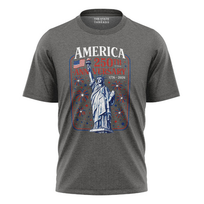 America 250 Statue Fireworks Shirt
