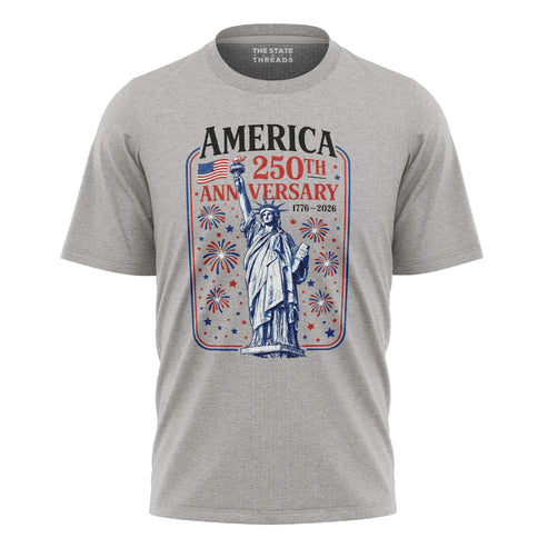 America 250 Statue Fireworks Shirt