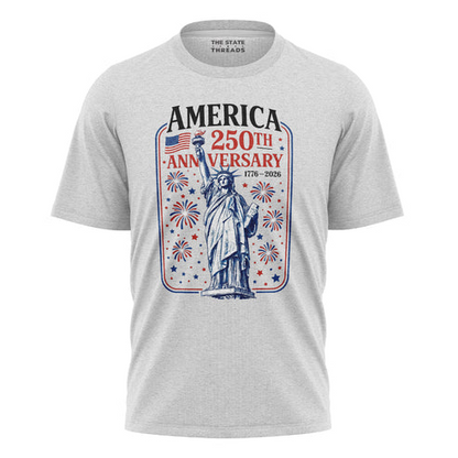 America 250 Statue Fireworks Shirt